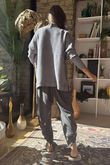  Conrad Turtle Ribby Knit Top Grey Marl 